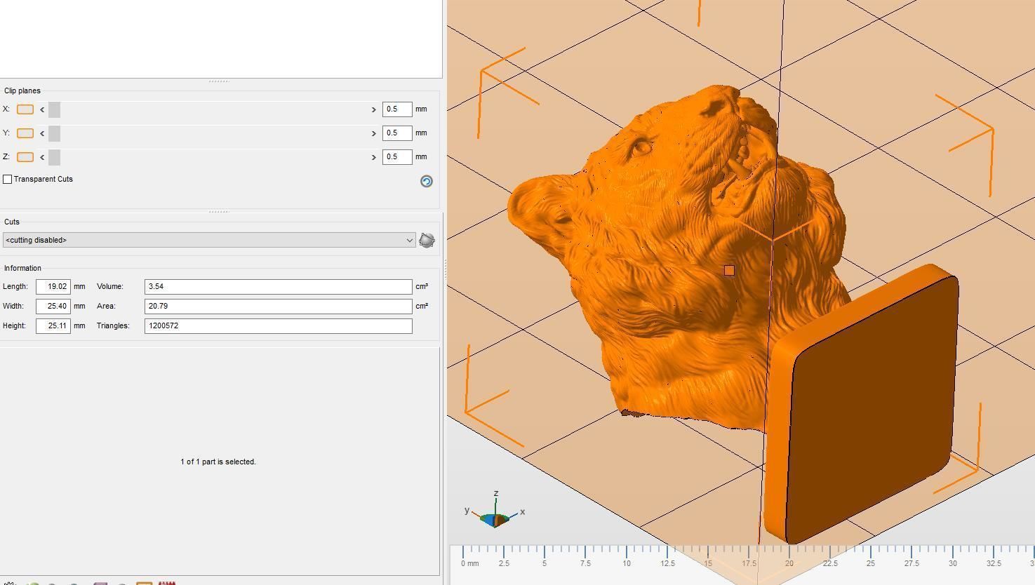 Tiger bust 3D print model_20