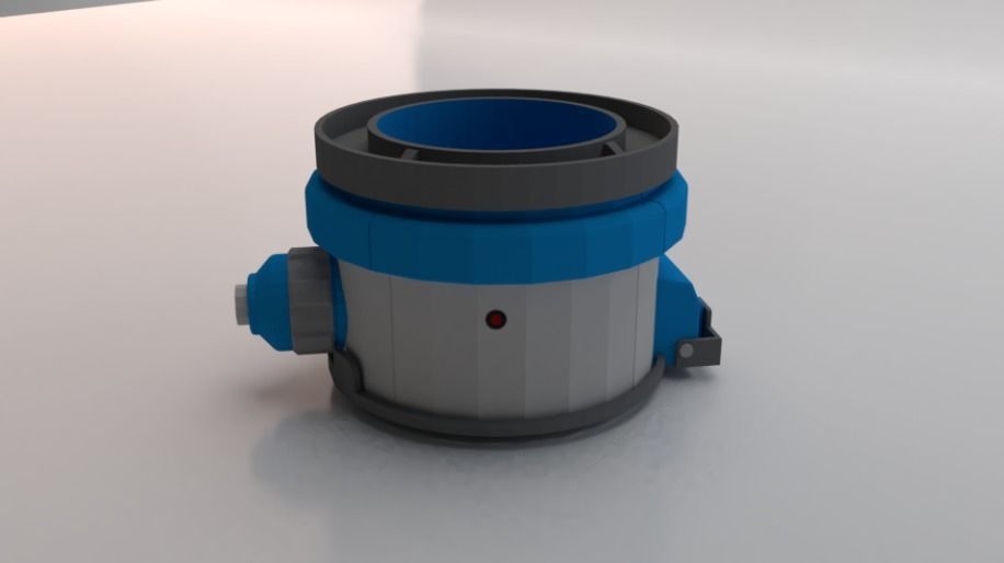 Sci-Fi Dropper 02 Low-poly 3D model_1