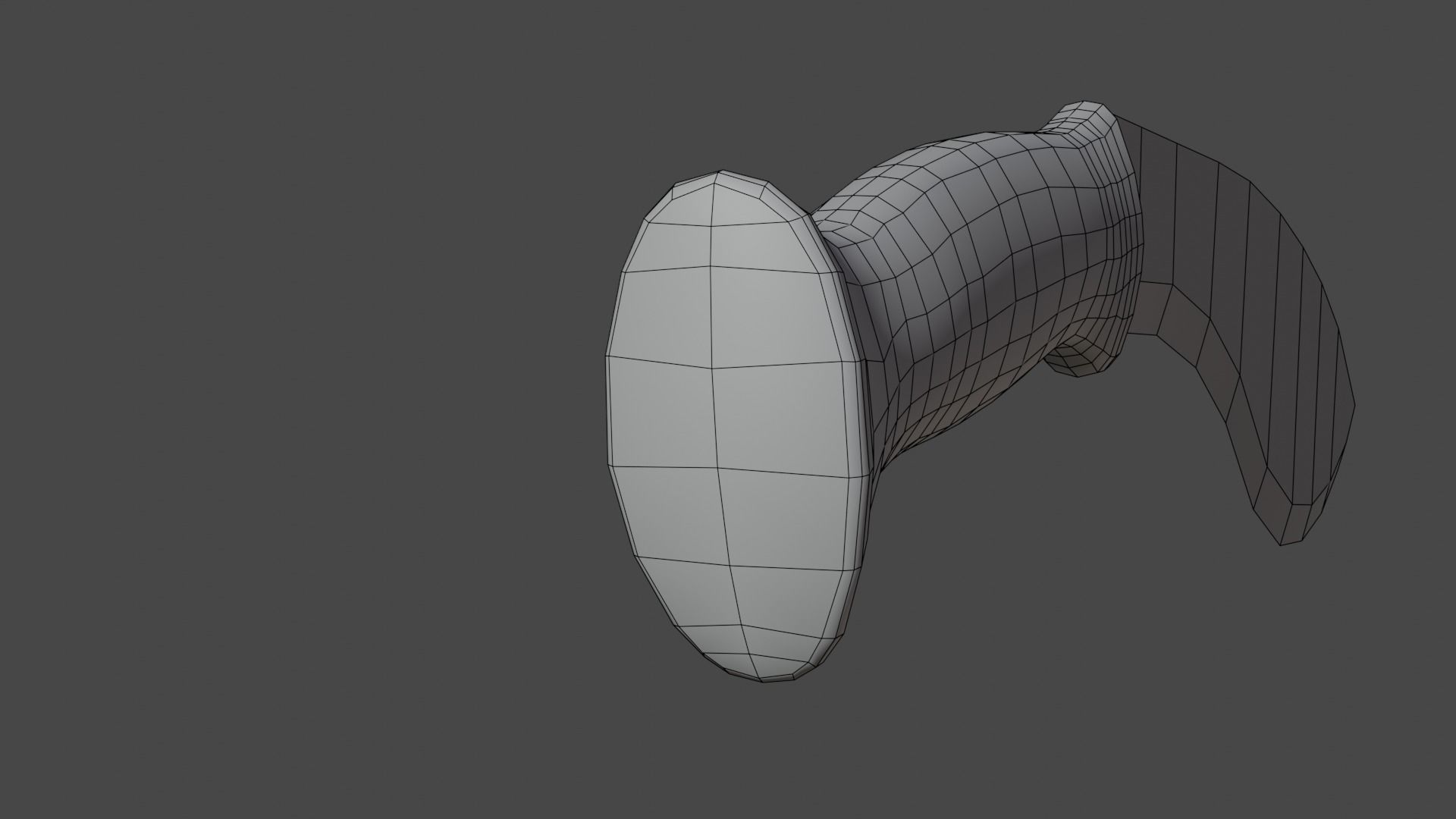 Machete knife Low-poly 3D model_9