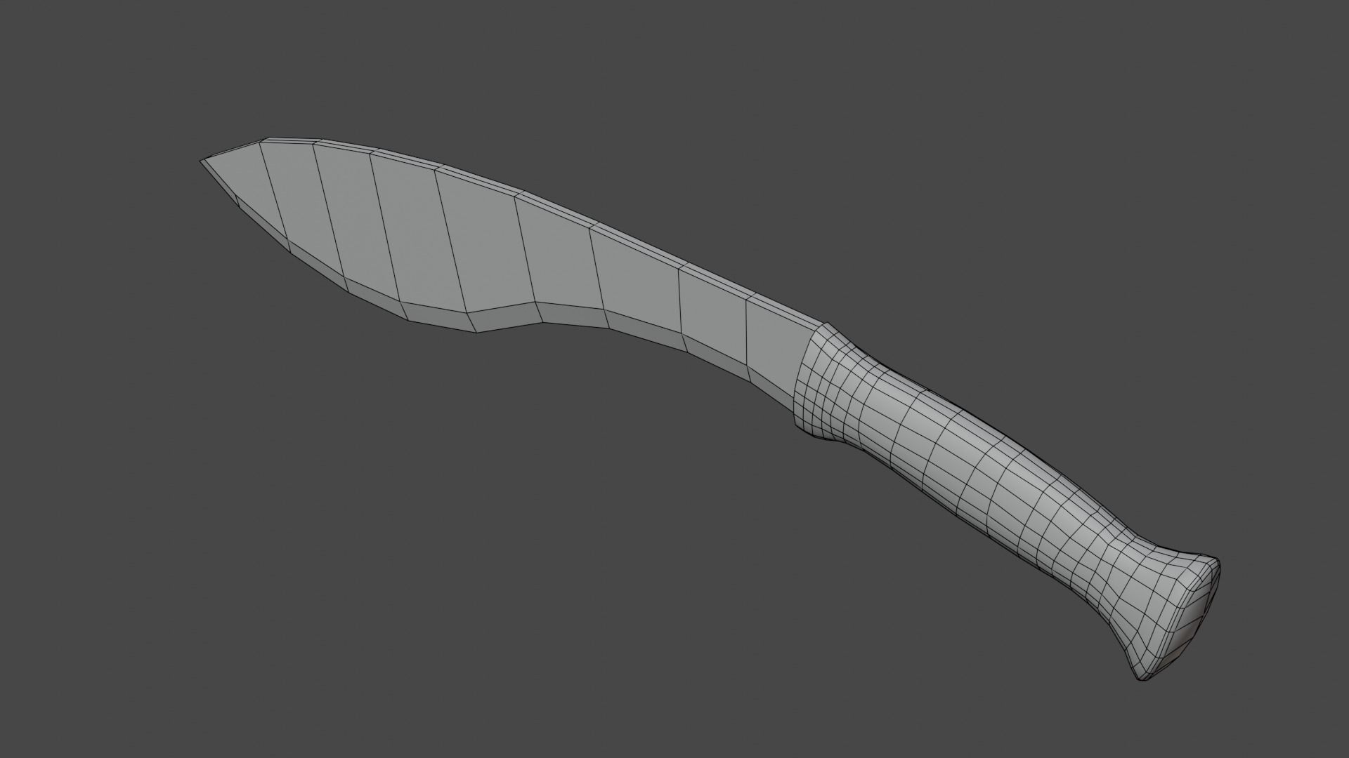 Machete knife Low-poly 3D model_7