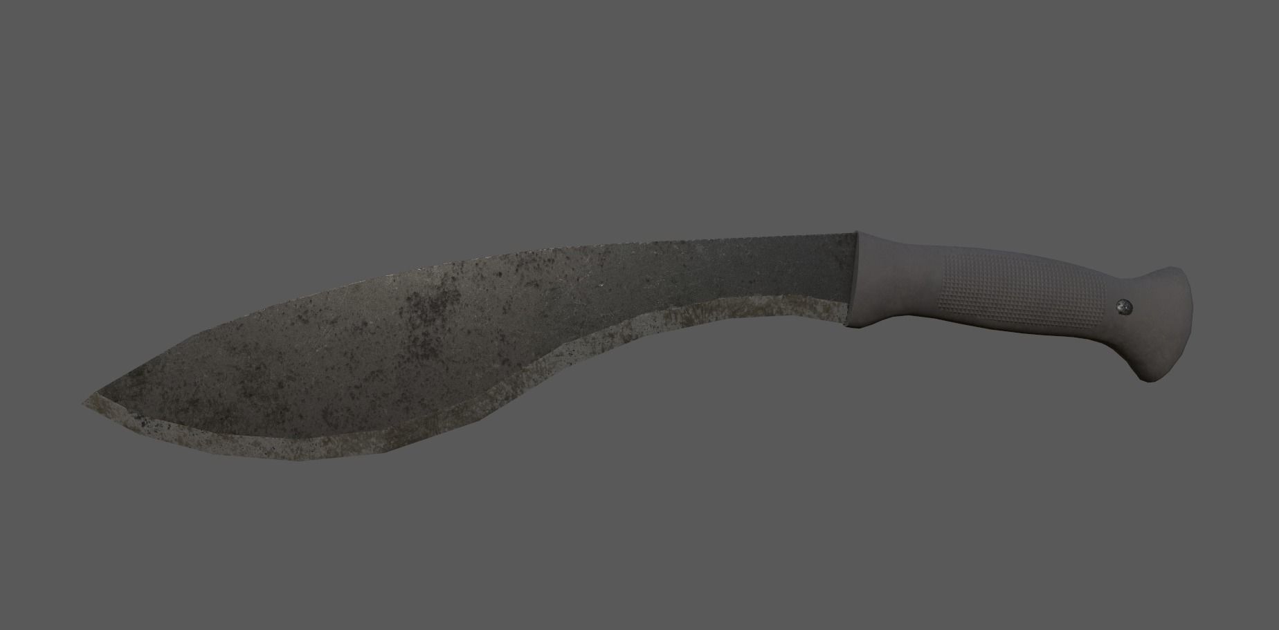 Machete knife Low-poly 3D model_1
