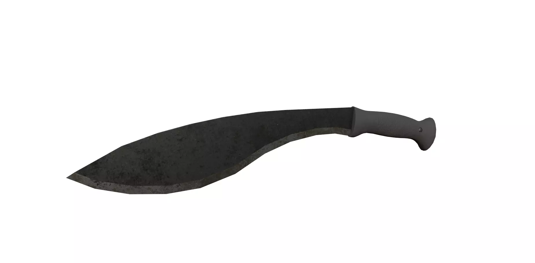 Machete knife Low-poly 3D model_0