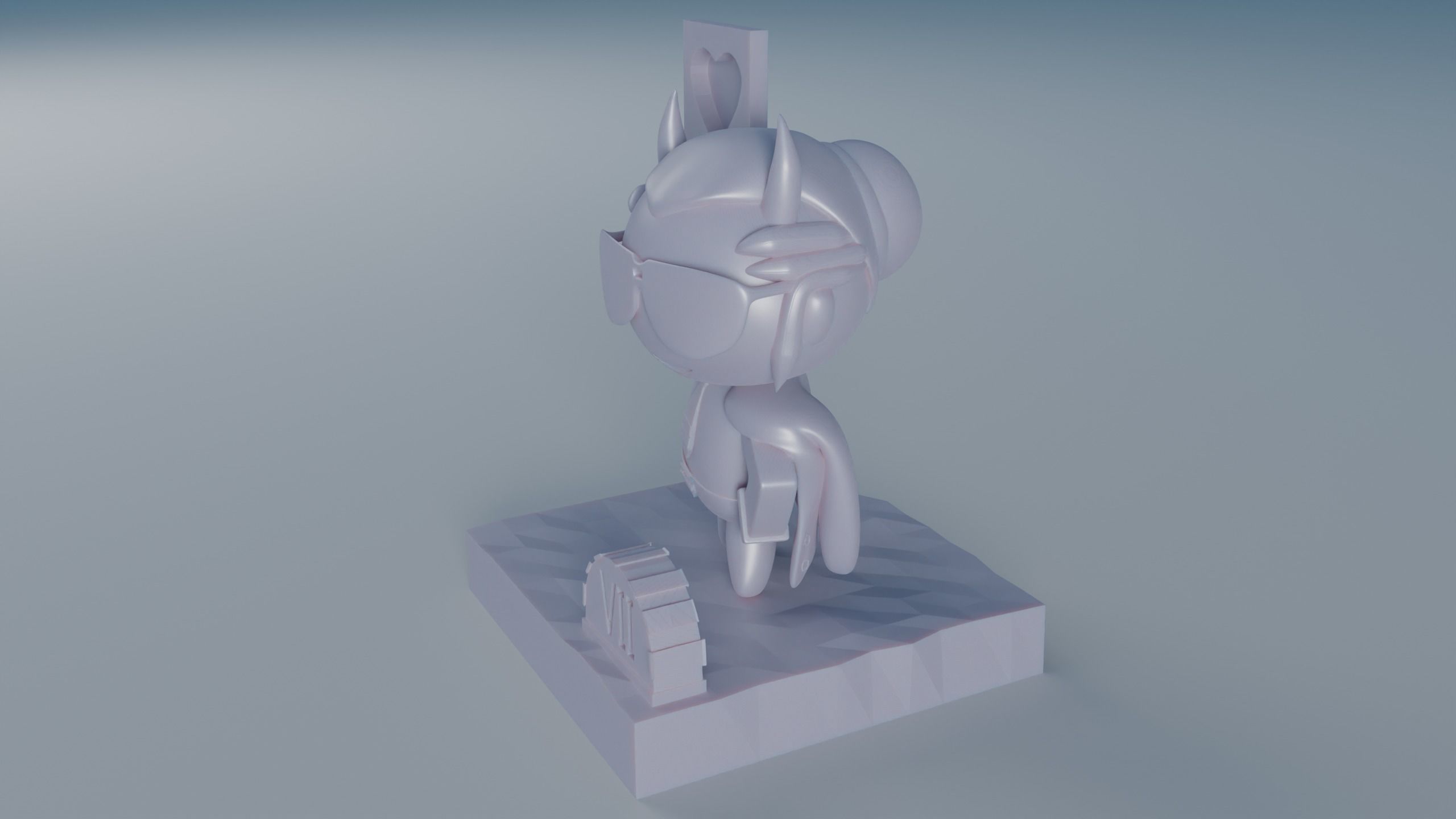 Helltaker Chibi Justice 3D print model_5