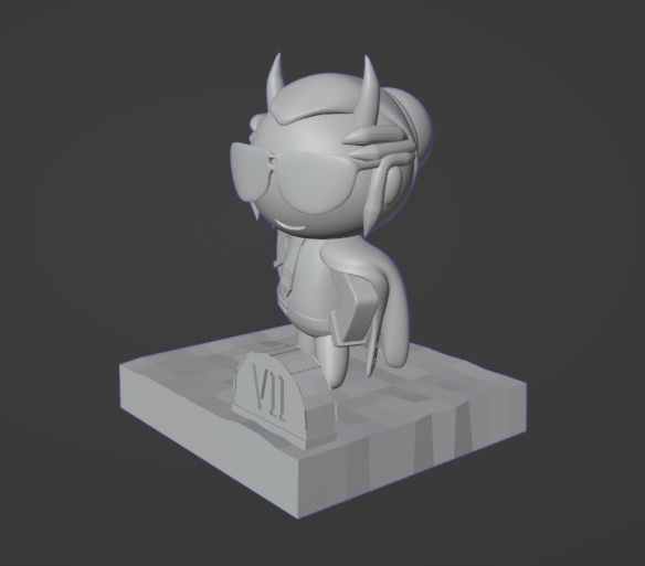 Helltaker Chibi Justice 3D print model_3