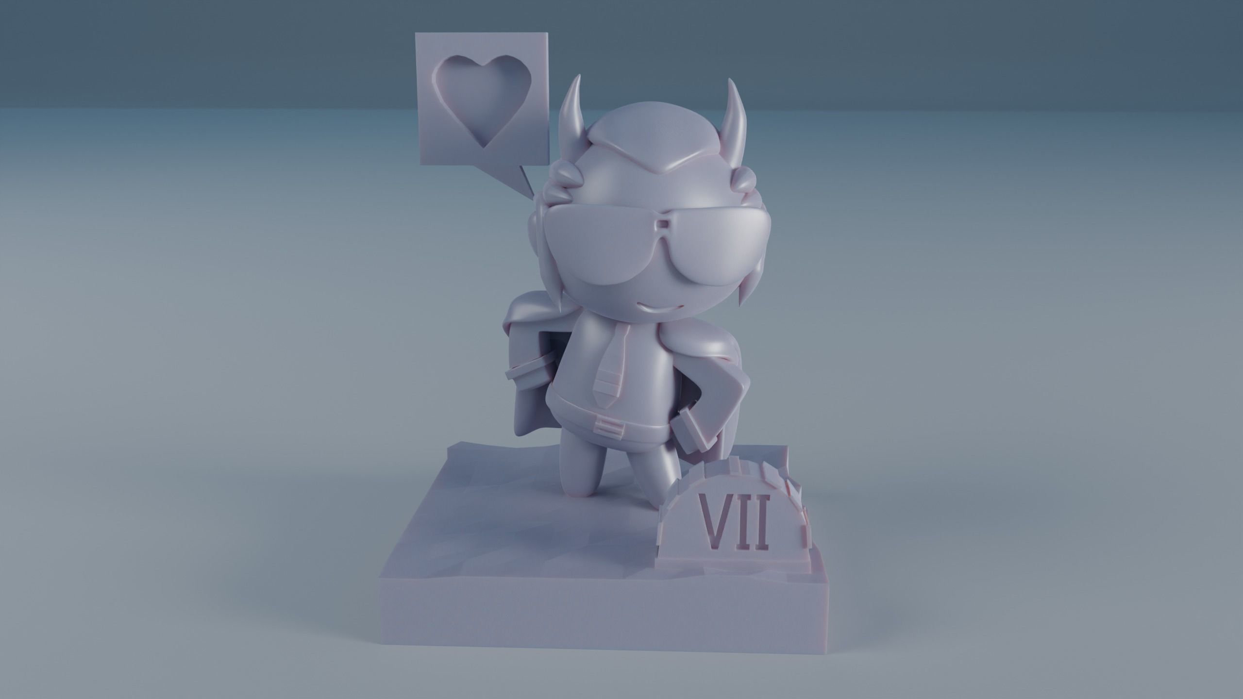 Helltaker Chibi Justice 3D print model_6