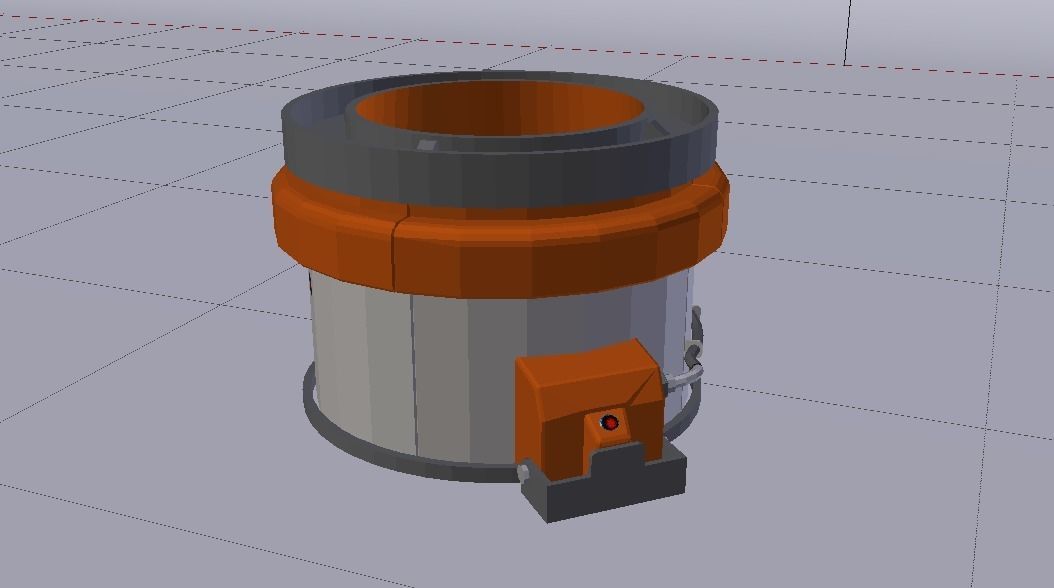 Sci-Fi Dropper 03 Low-poly 3D model_8