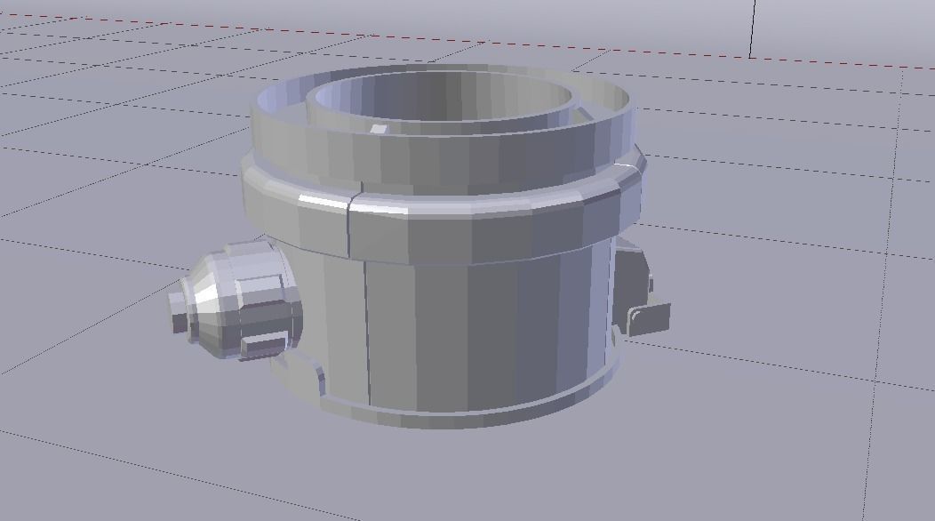 Sci-Fi Dropper 03 Low-poly 3D model_13