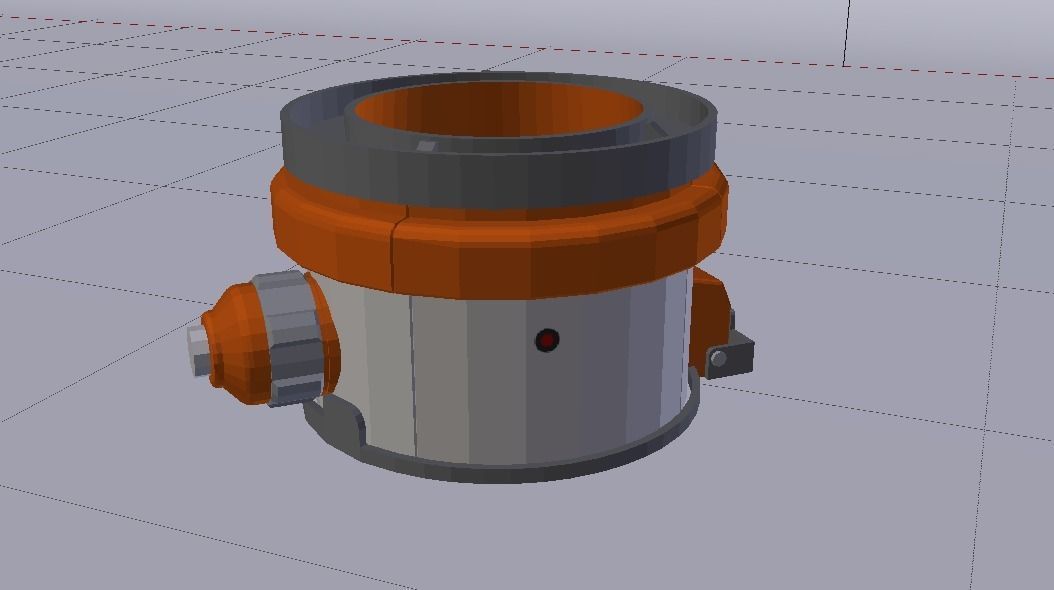 Sci-Fi Dropper 03 Low-poly 3D model_9