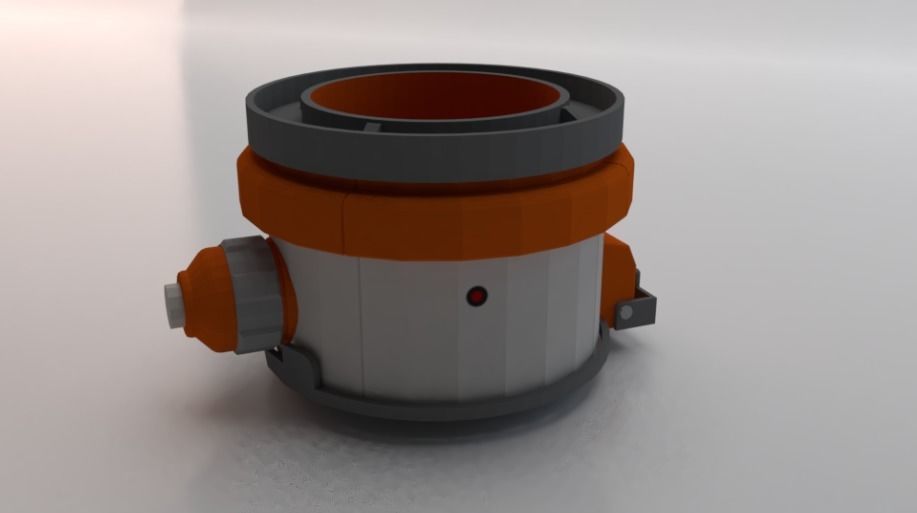 Sci-Fi Dropper 03 Low-poly 3D model_1