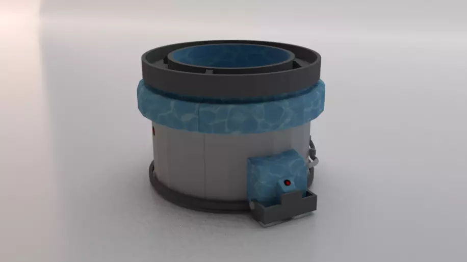 Sci-Fi Dropper 04 Low-poly 3D model_0