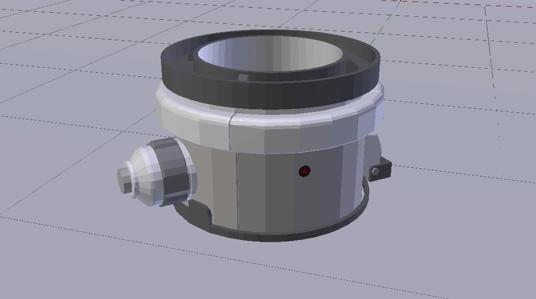 Sci-Fi Dropper 05 Low-poly 3D model_9