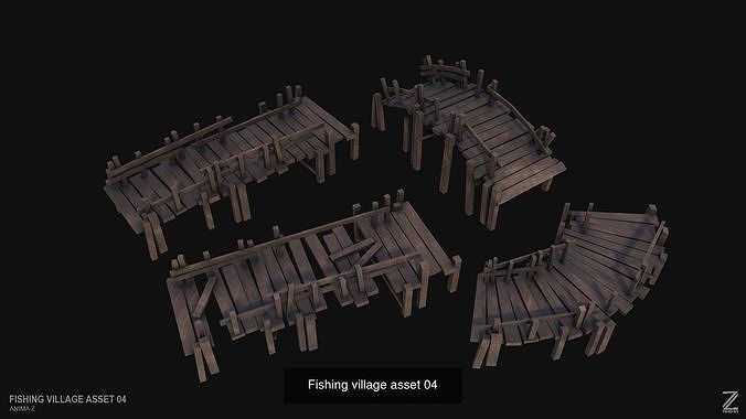 Fishing village asset collection 3D Model Pack 5