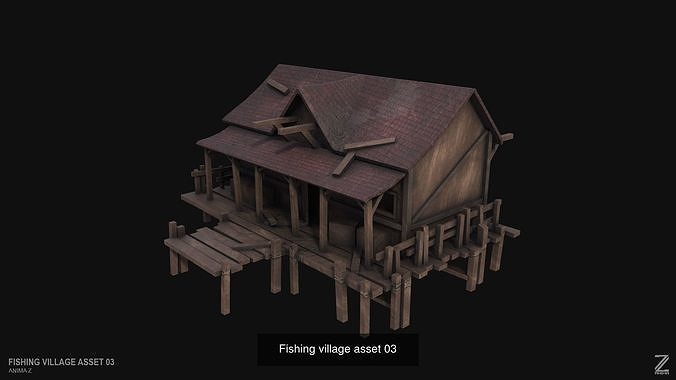 Fishing village asset collection 3D Model Pack 4