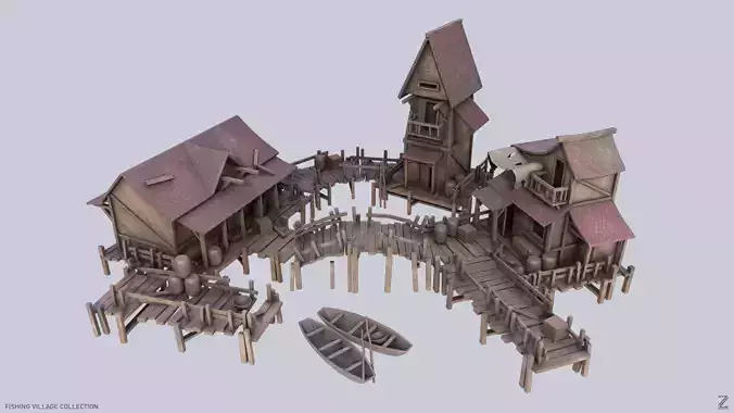 Fishing village asset collection 