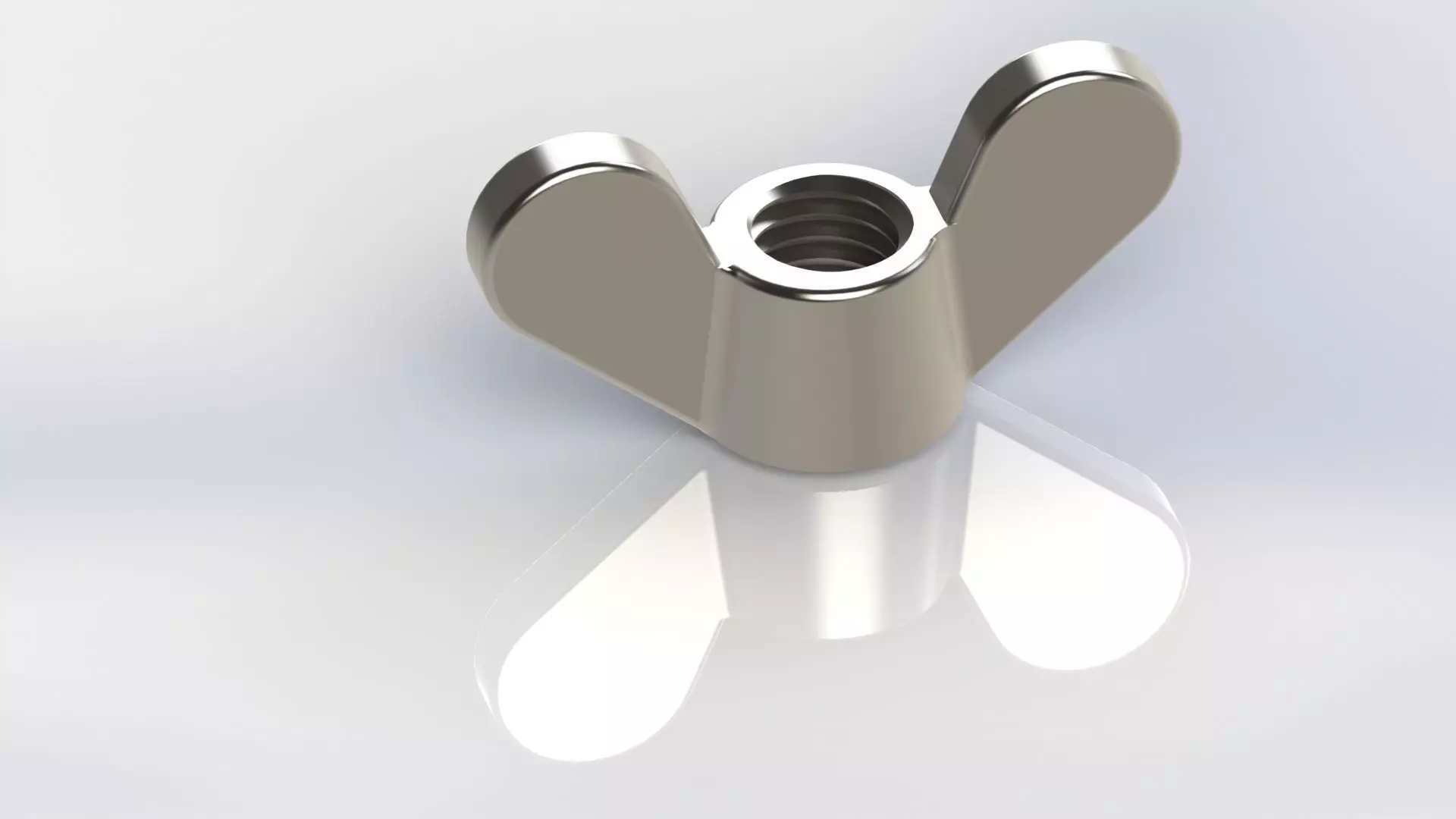 Heandle wing nut M8 3D model_0