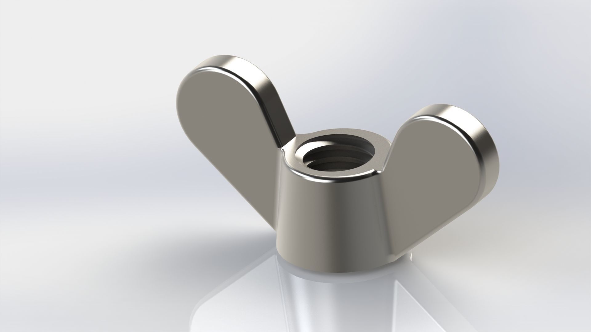 Heandle wing nut M8 3D model_2
