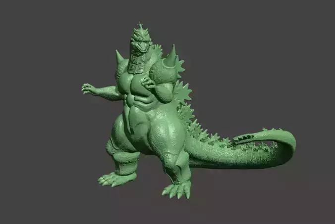 SUPER GODZILLA - ULTRA DETAILED STL MESH - SNES APPEARANCE  3D print model