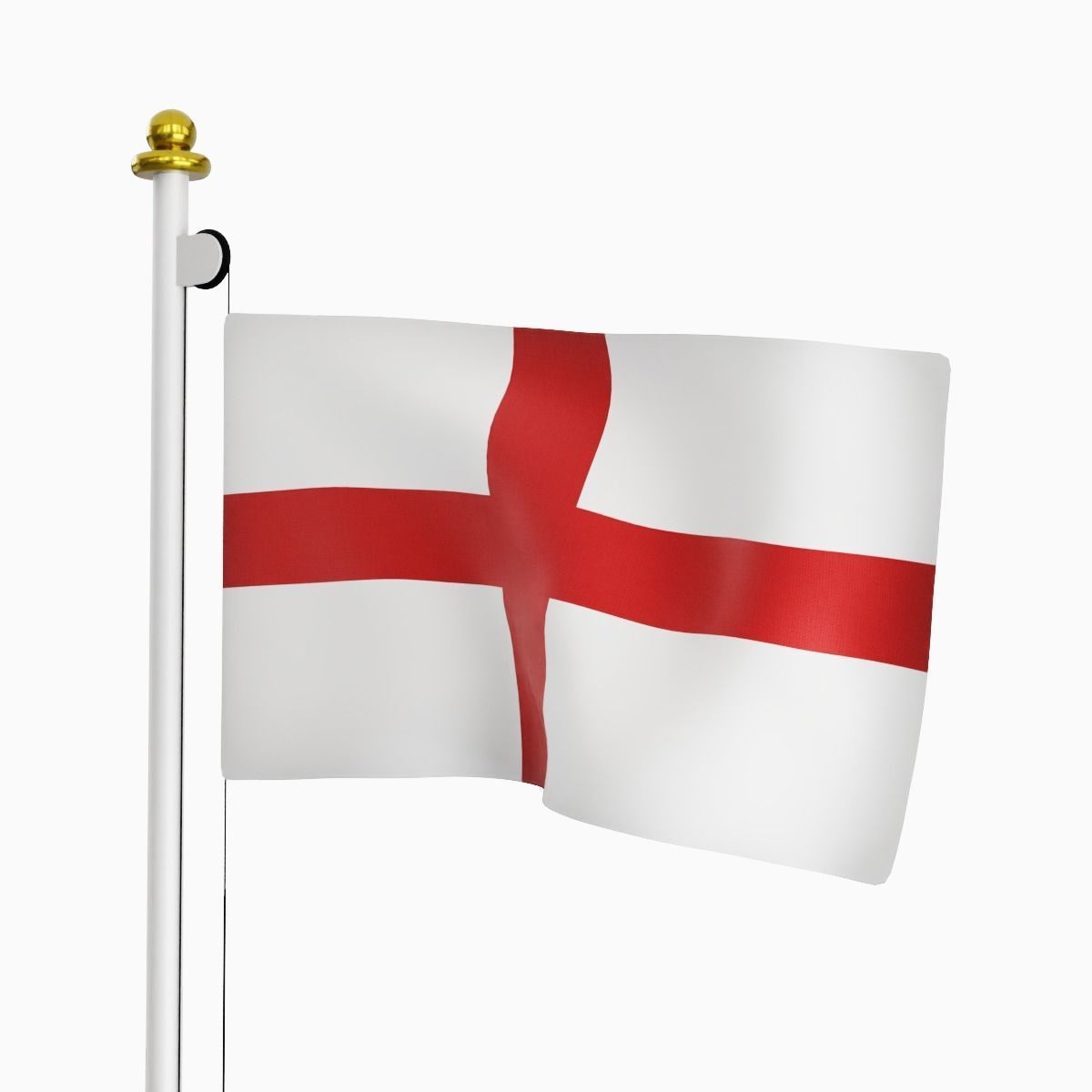 Flag of the England Low-poly 3D model_1