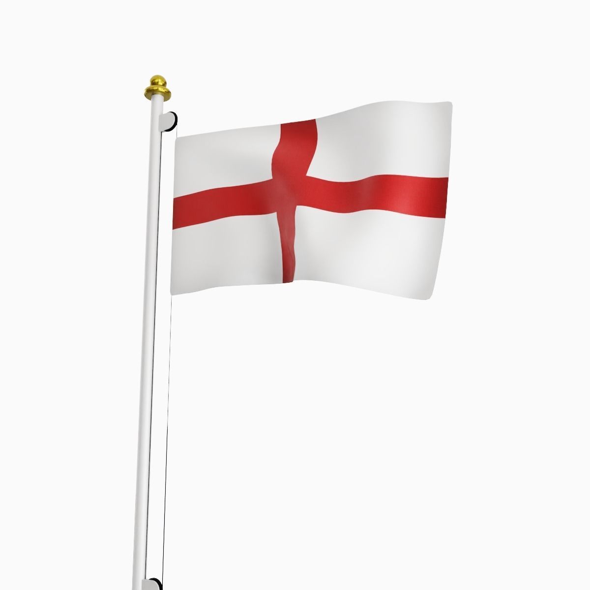 Flag of the England Low-poly 3D model_5