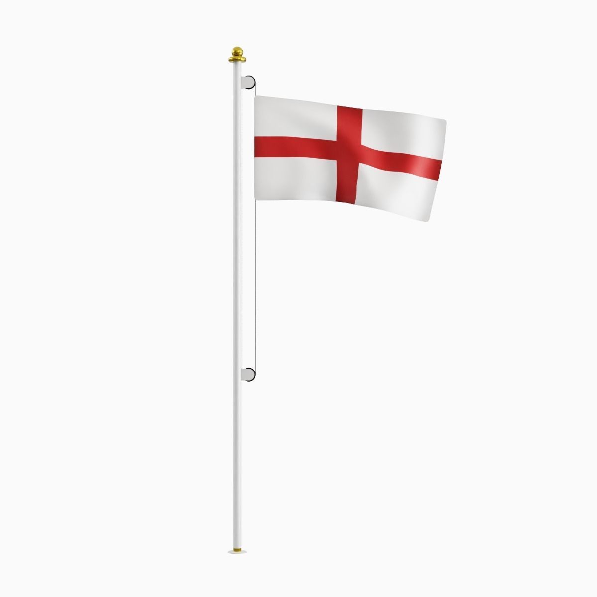 Flag of the England Low-poly 3D model_3