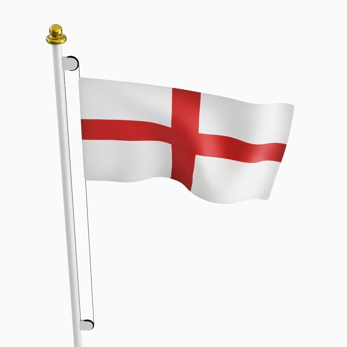 Flag of the England Low-poly 3D model_4