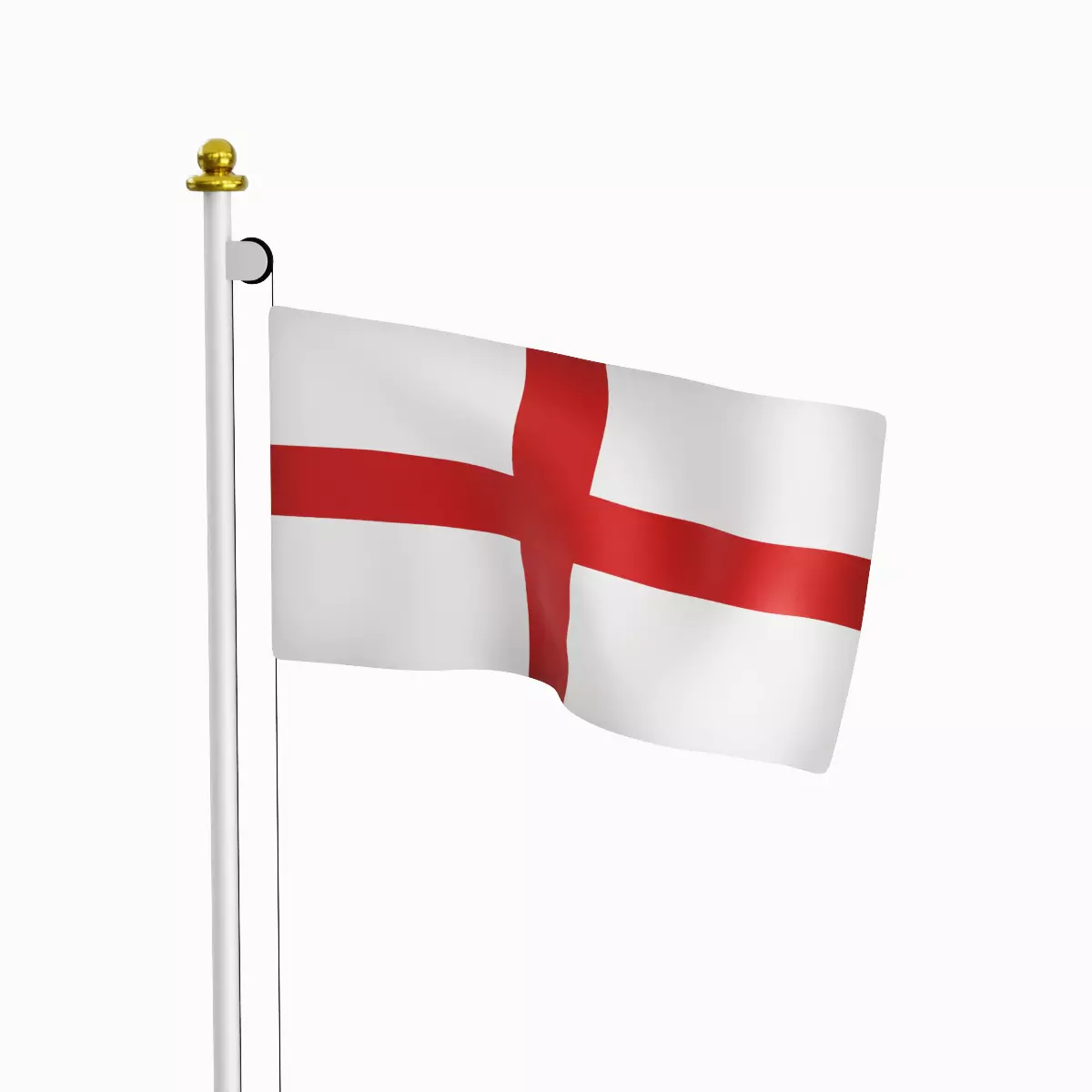 Flag of the England Low-poly 3D model_0