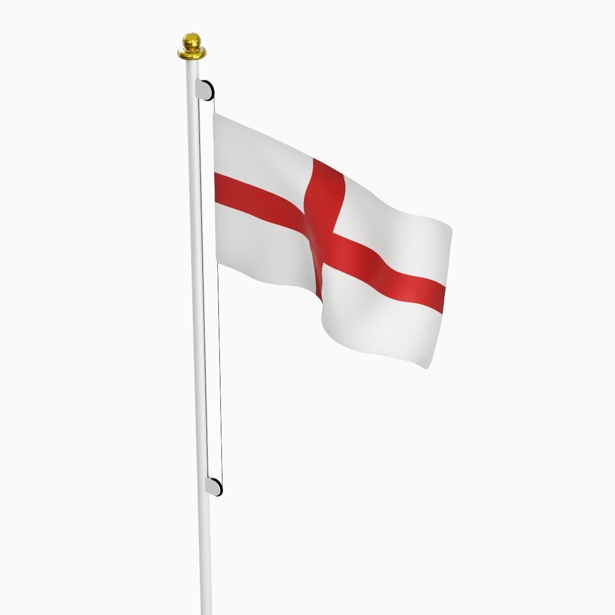 Flag of the England Low-poly 3D model_2