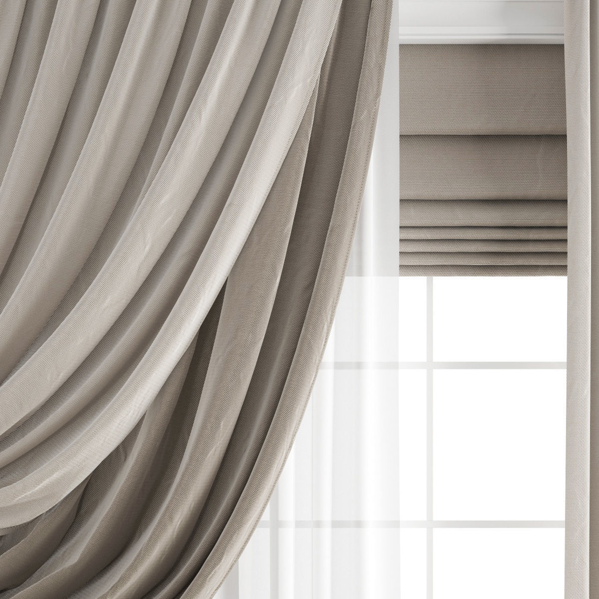 curtain 444 3D model_1