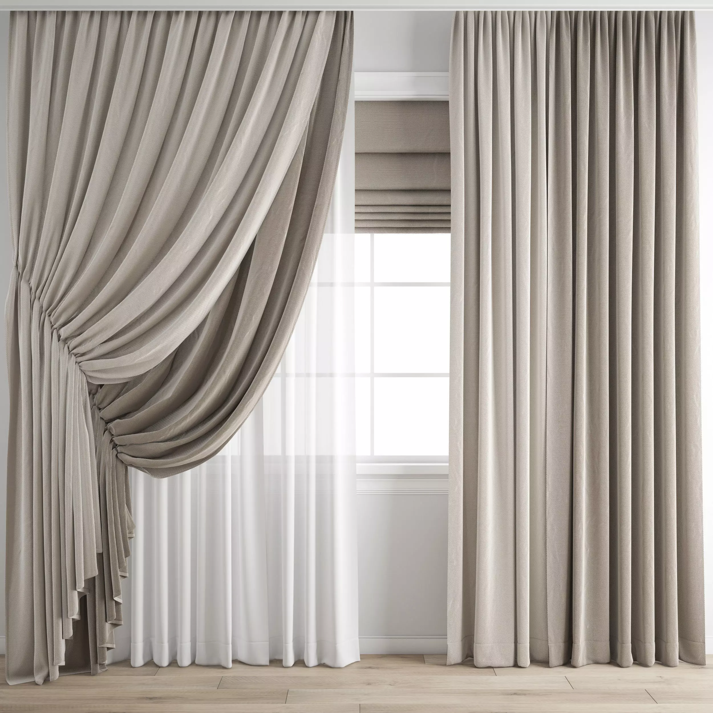 curtain 444 3D model_0