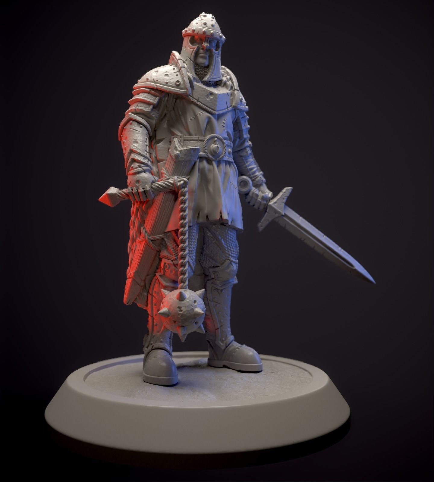 Fallen knight  3D print model_1