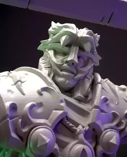 Paladin-traitor statue of knight holding sword 3D print model