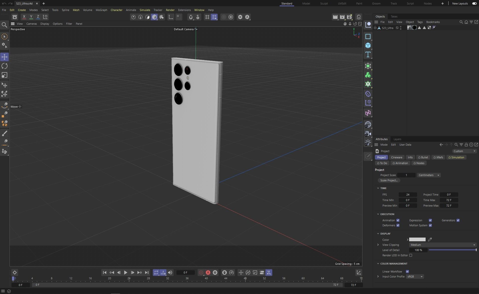 Galaxy S23 Ultra Game Asset Low-poly 3D model_12