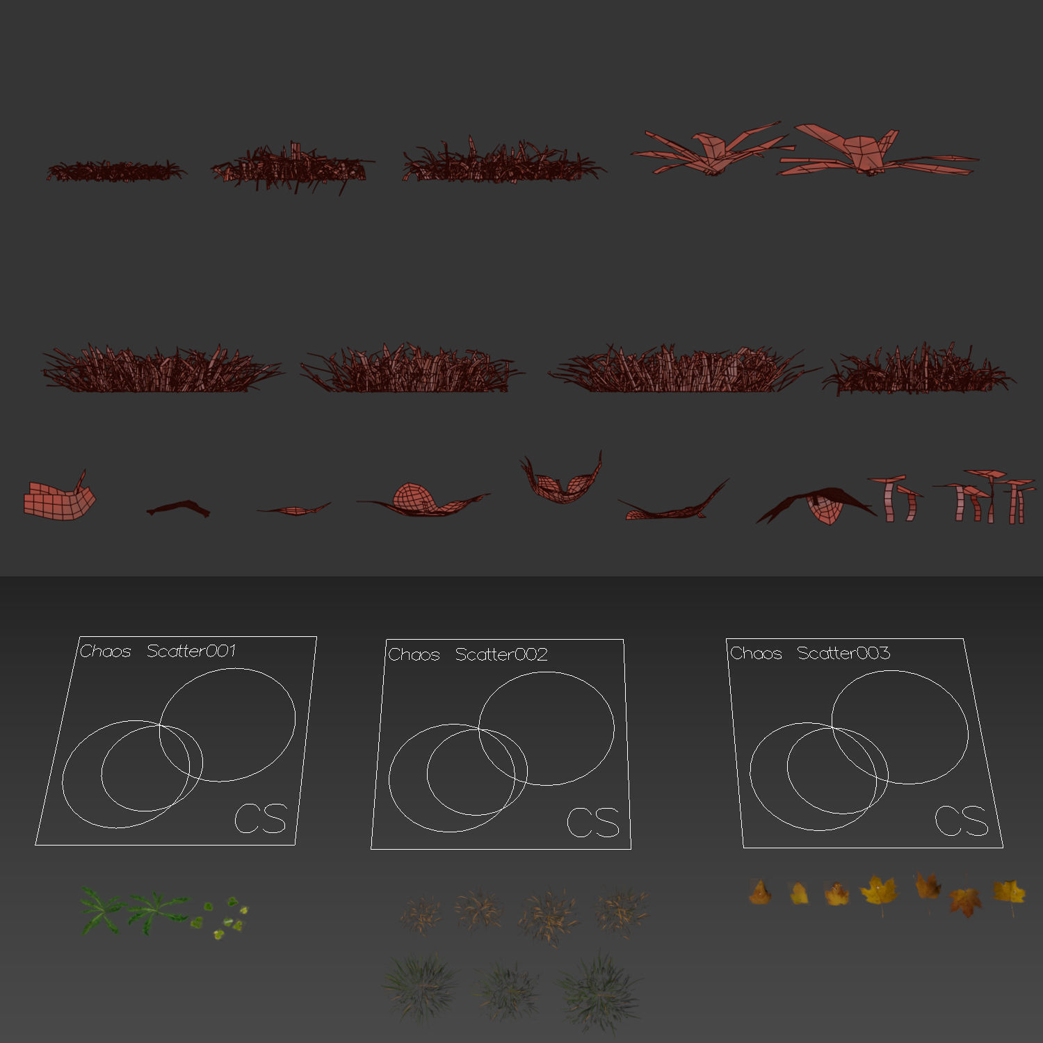 grass set05 with leaves 3D model_7