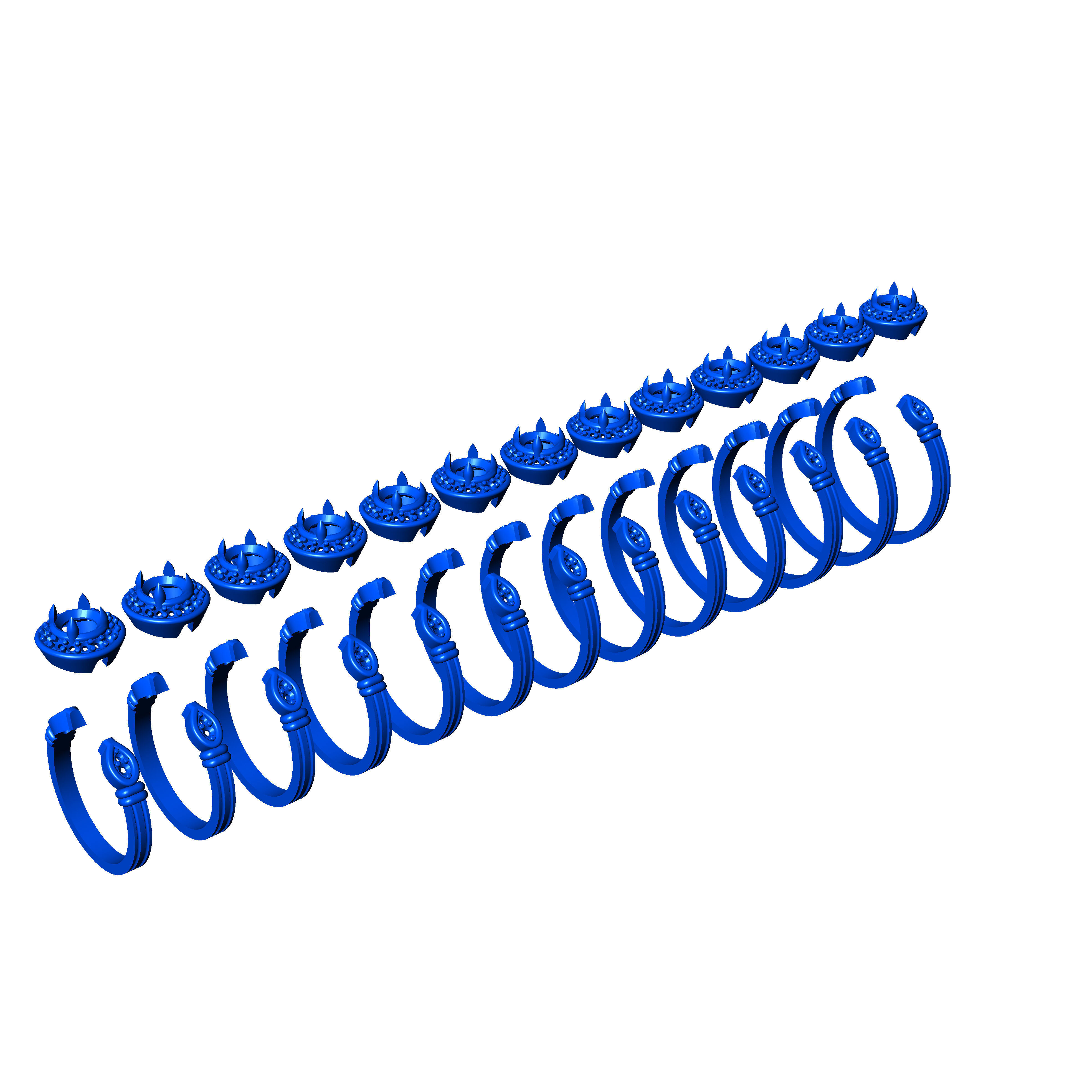 Ring collection 3D print model_1