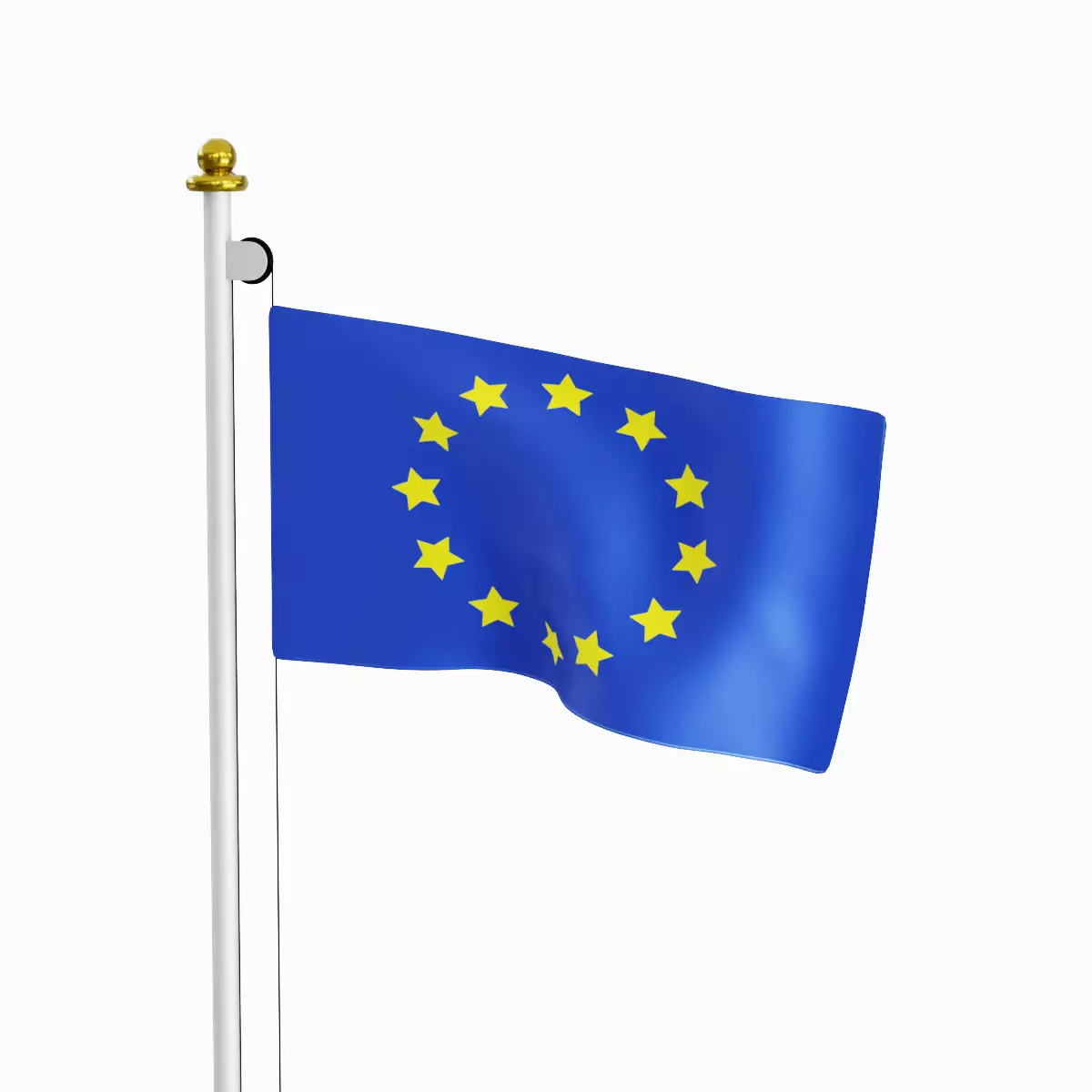 Flag of the European Union Low-poly 3D model