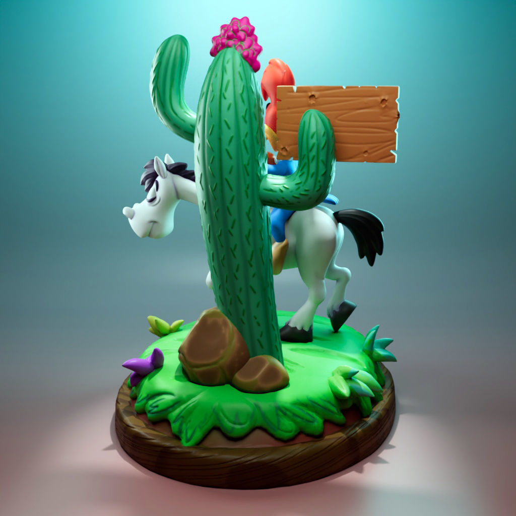 Woody Woodpecker and Sugarfoot 3D print model_3
