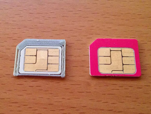DIY Nano Sim Card Adapter - 3d printed Free 3D print model_0