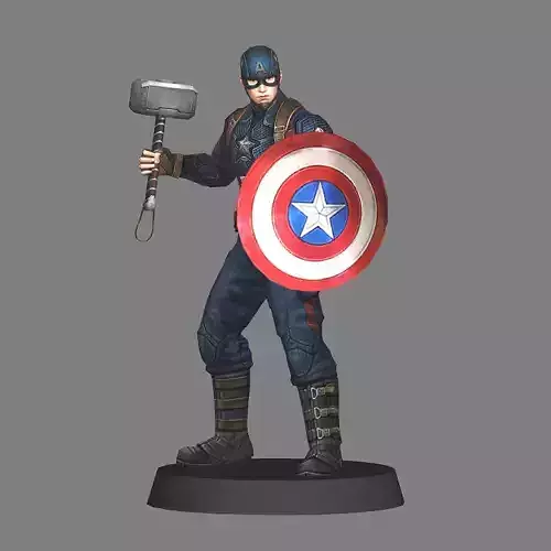 Captain America Avengers Endgame LOW POLY