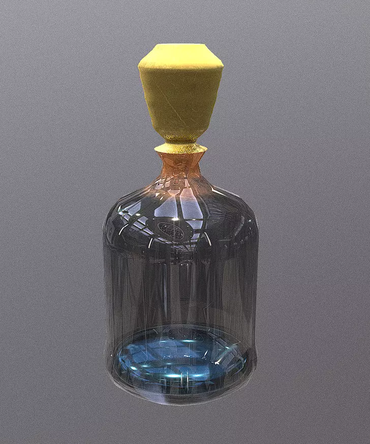 Garrafa de Perfume - Perfume Bottle Low-poly 3D model_0