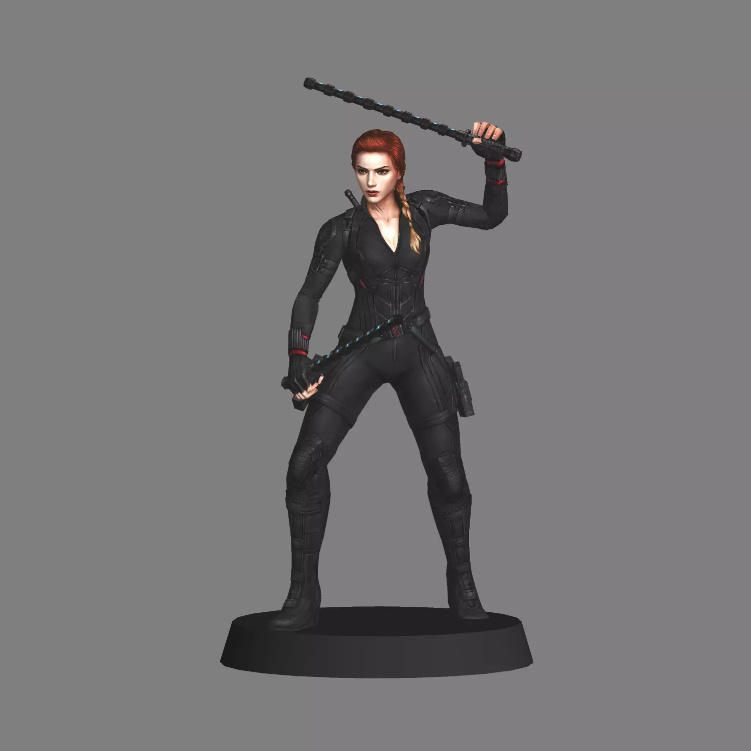 Black Widow Avengers Endgame LOW POLY  3D print model_0