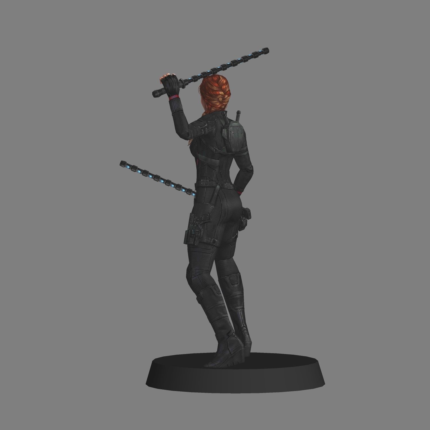 Black Widow Avengers Endgame LOW POLY  3D print model_2