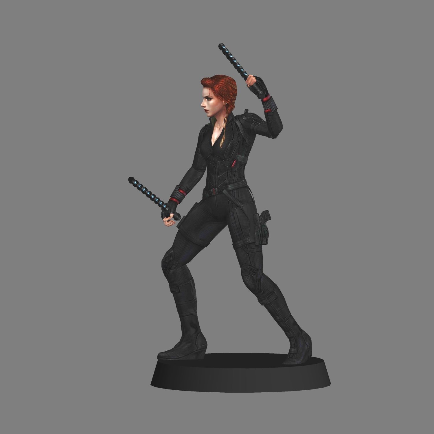 Black Widow Avengers Endgame LOW POLY  3D print model_1