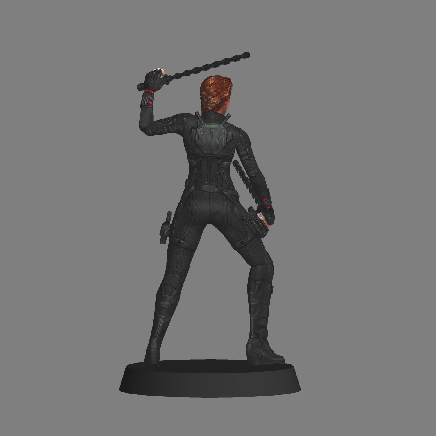 Black Widow Avengers Endgame LOW POLY  3D print model_3
