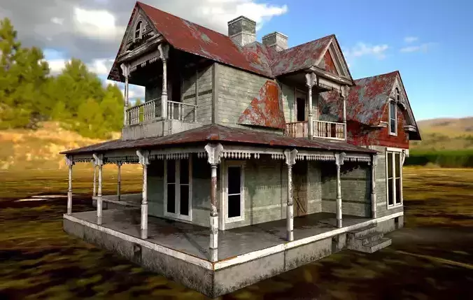 Buildings Pack - Old abandoned farm scene