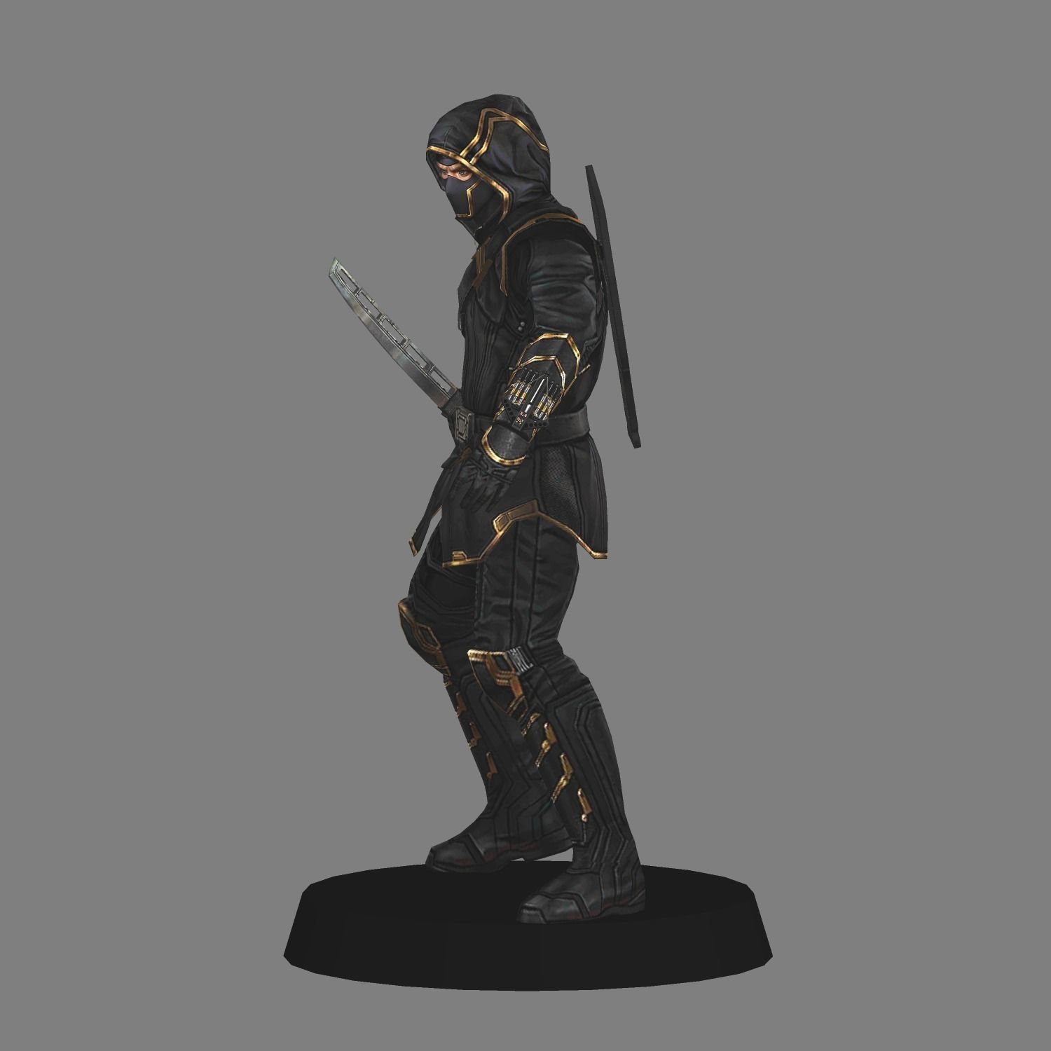 Ronin Hawkeye Avengers Endgame LOW POLY 3D print model_1
