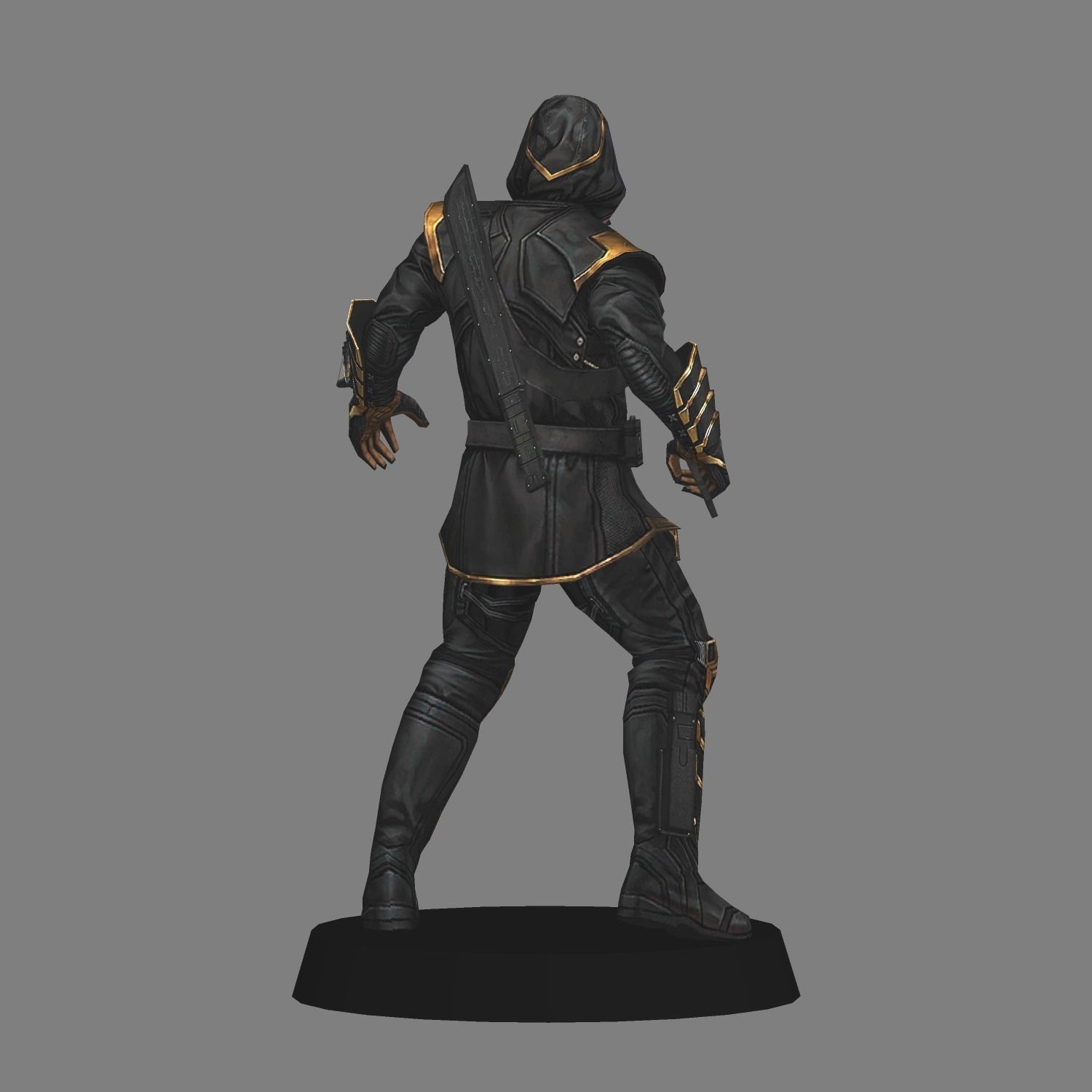 Ronin Hawkeye Avengers Endgame LOW POLY 3D print model_3