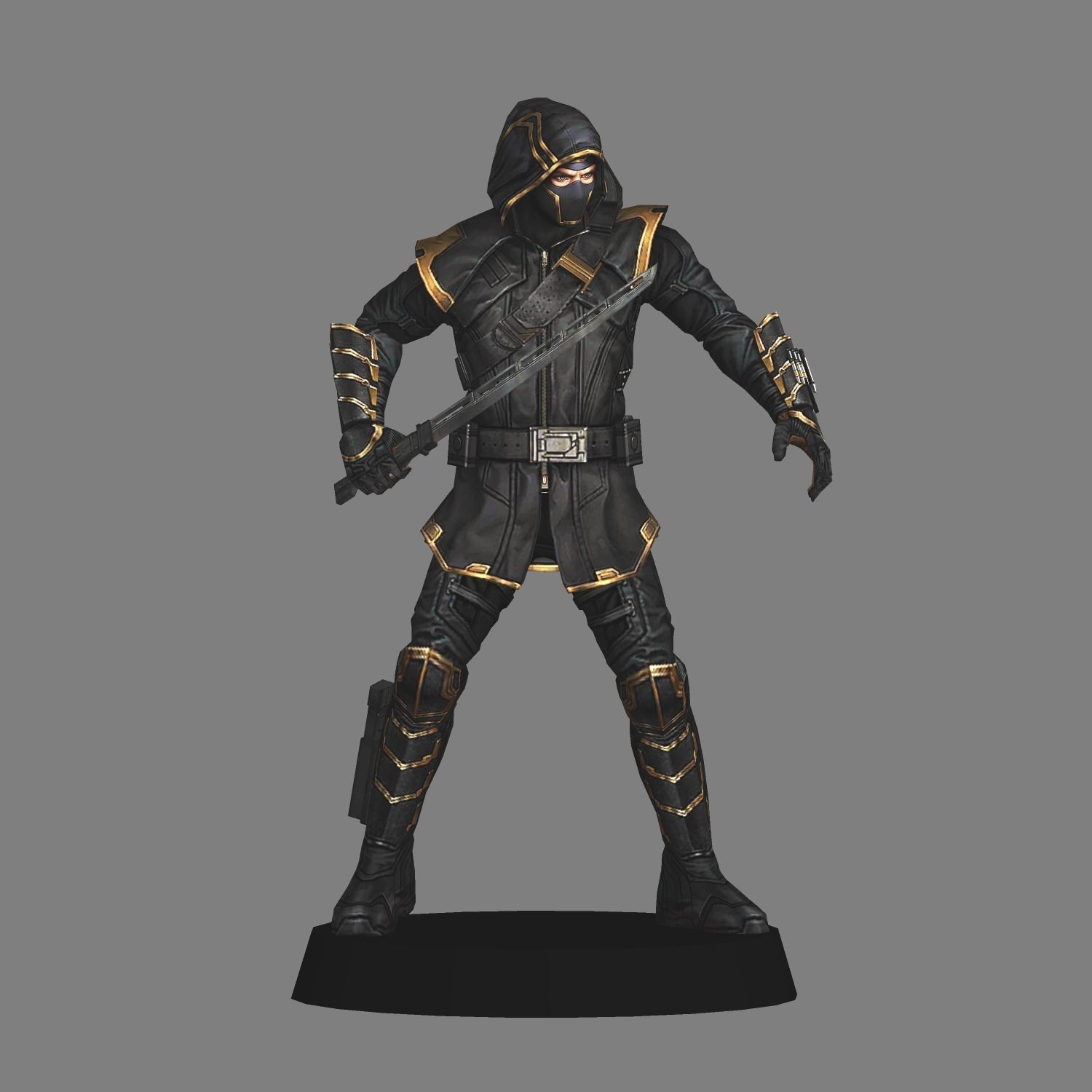 Ronin Hawkeye Avengers Endgame LOW POLY 3D print model_5