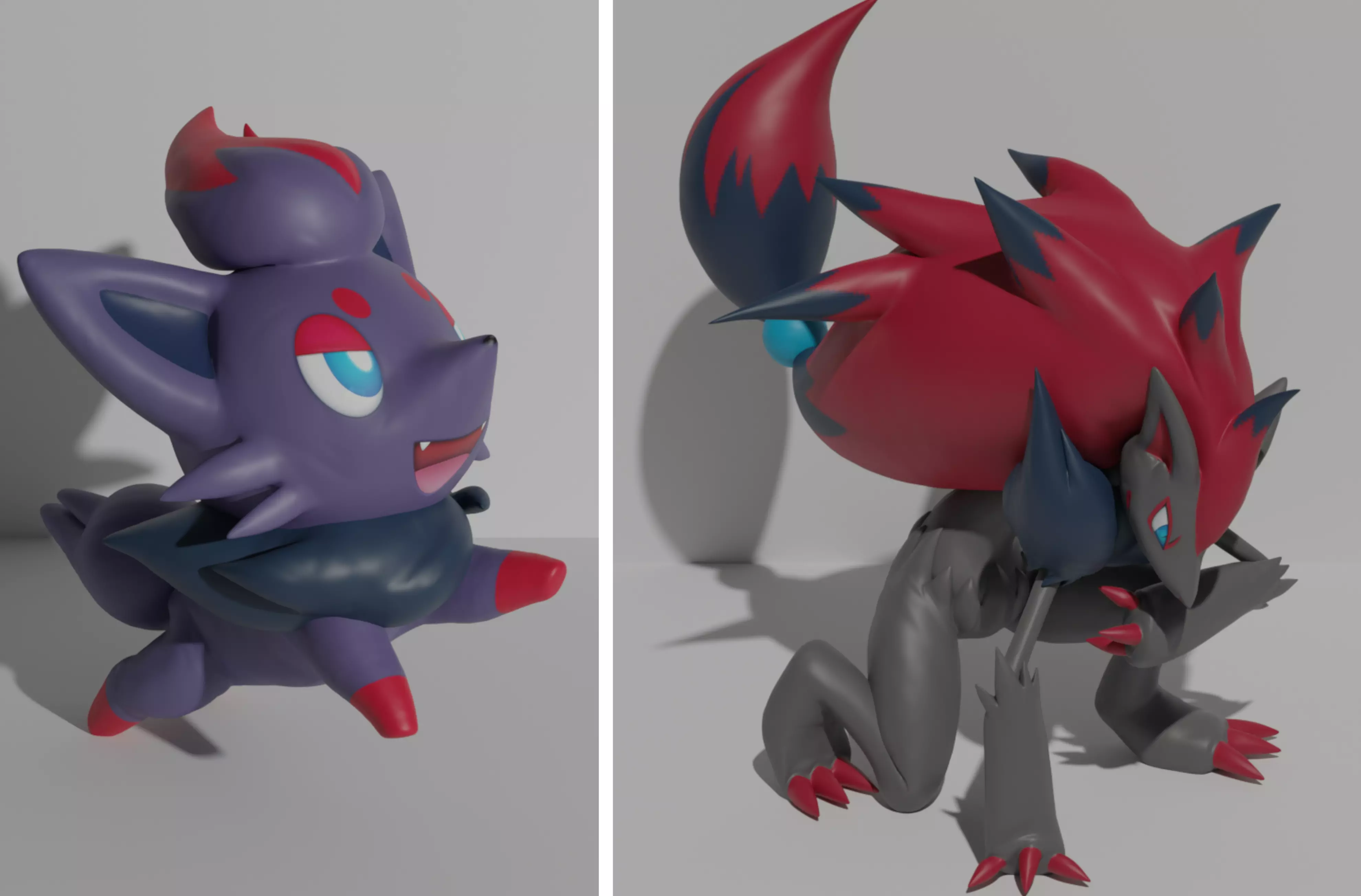 Zorua and Zoroark 3D print model 3D print model_0