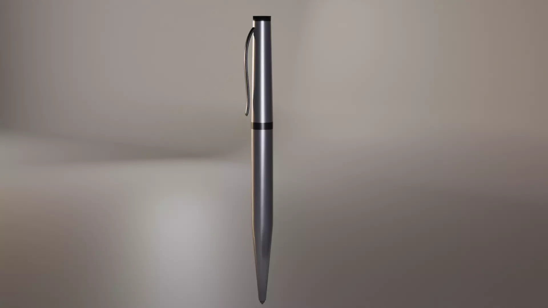 Metalic Pen Low-poly 3D model