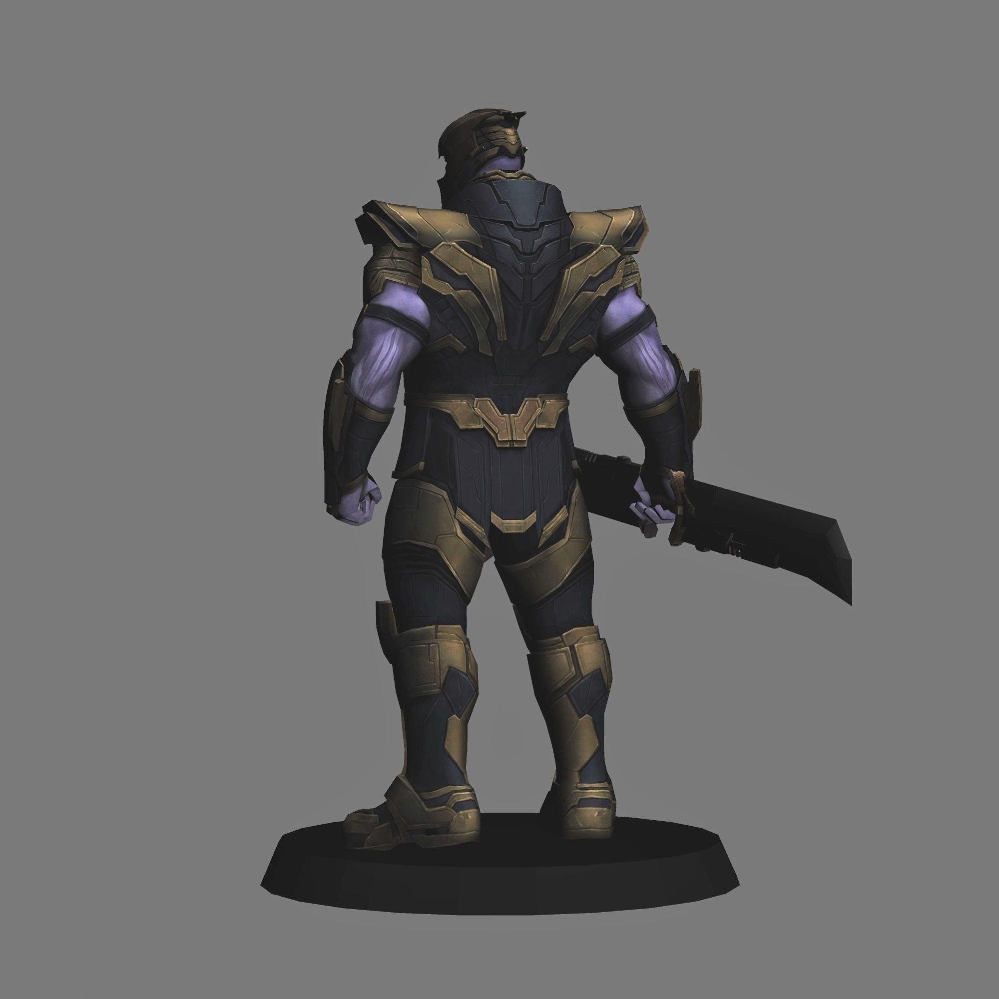 Thanos Avengers Endgame LOW POLY  3D print model_7